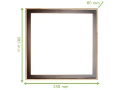 LED Wandleuchte SOLSTAR für Wand & Decke Holzdesign, Quadrat 28x28cm