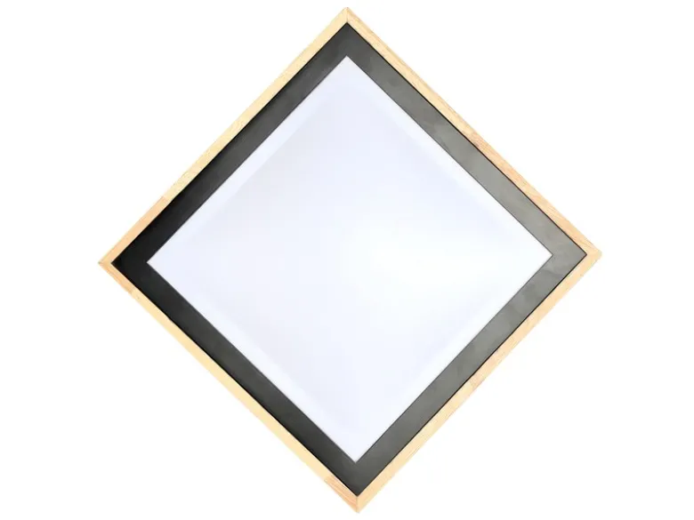 LED Wandleuchte SOLSTAR für Wand & Decke Holzdesign, Quadrat 28x28cm