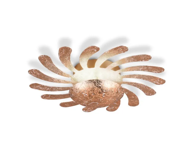 LED Wandleuchte SUN, Metall Gold foliert, indirekte Beleuchtung Ø 40cm