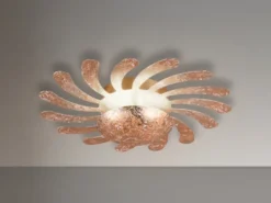 LED Wandleuchte SUN, Metall Gold foliert, indirekte Beleuchtung Ø 40cm