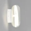 LED Wandleuchte TARSIA dimmbar aus Metall in Weiß & Glas, rund Ø 21,5cm