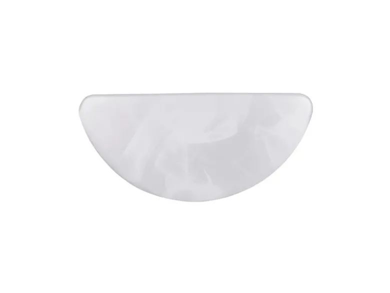 LED Wandleuchte UMBRIA extra flach, Weiß marmoriert, halbrund, Breite 25,5cm