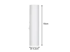LED Wandleuchte Up and Down Weiß mit Schalter, Höhe 18cm