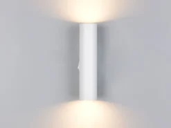 LED Wandleuchte Up and Down Weiß mit Schalter, Höhe 18cm