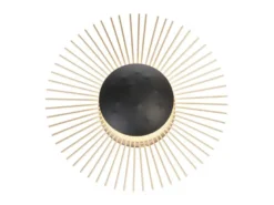 LED Wandleuchte VARRAS Schwarz / Gold, Ø 30cm