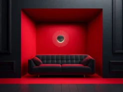 LED Wandleuchte VARRAS Schwarz / Gold, Ø 30cm