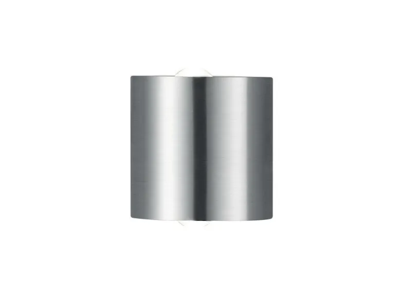 LED-Wandleuchte WALES mit Up & Down Effekt, Silber matt, Höhe 9cm