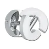 LED Wandspot DONUT Chrom, Spot drehbar, Breite 9cm