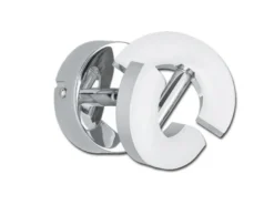 LED Wandspot DONUT Chrom, Spot drehbar, Breite 9cm