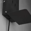 LED Wandspot ELEMENT Schwarz mit Schalter, Stecker & USB, Breite 16cm