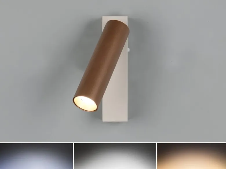 LED Wandstrahler AMBALA Coffee, dimmbar & Lichtfarbe wählbar, Breite 4cm