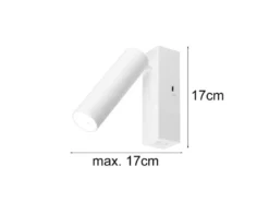 LED Wandstrahler AMBALA Weiß, dimmbar & Lichtfarbe wählbar, Breite 4cm