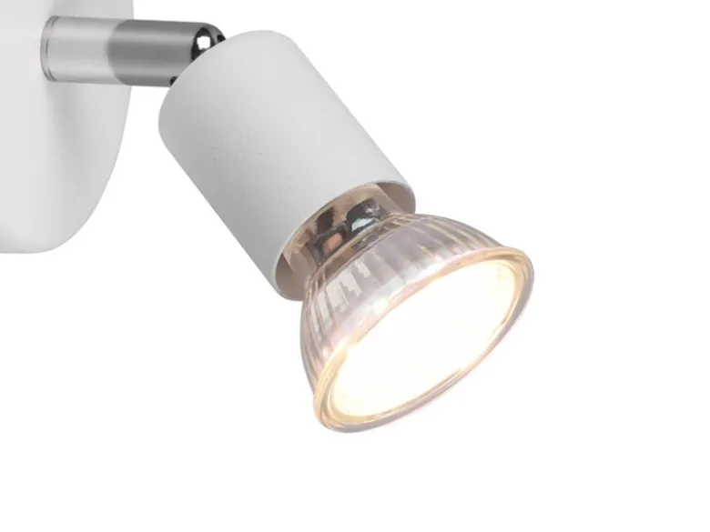 LED Wandstrahler 1 flammig Metall Weiß, Breite 8cm