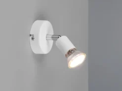 LED Wandstrahler 1 flammig Metall Weiß, Breite 8cm