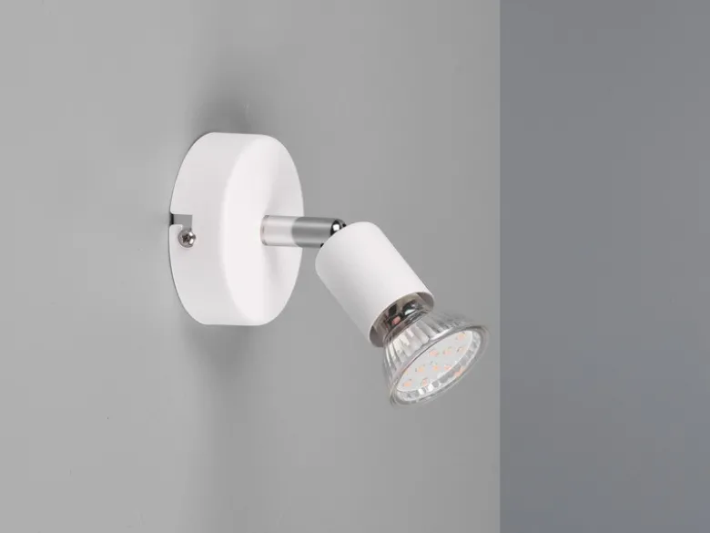 LED Wandstrahler 1 flammig Metall Weiß, Breite 8cm