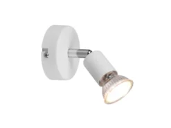 LED Wandstrahler 1 flammig Metall Weiß, Breite 8cm