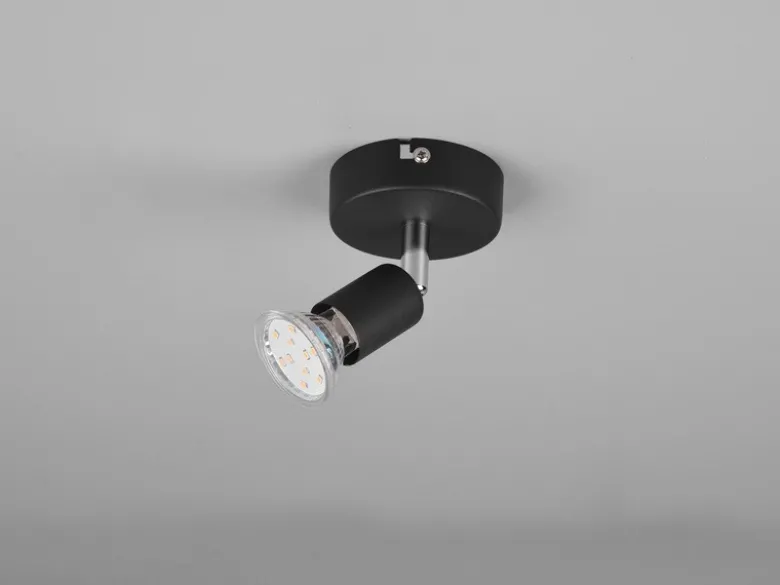 LED Wandstrahler 1 flammig Metall Schwarz, Breite 8cm