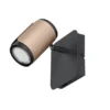 LED Wandstrahler Metall Schwarz / Coffee mit Schalter, Breite 12cm