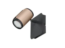 LED Wandstrahler Metall Schwarz / Coffee mit Schalter, Breite 12cm