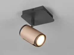 LED Wandstrahler Metall Schwarz / Coffee mit Schalter, Breite 12cm