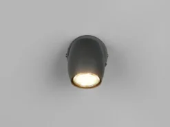 LED Wandstrahler mit Schalter aus Metall Schwarz, Höhe 14cm
