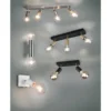 LED Wandstrahler Spot Silber mit Schalter, Breite 9cm
