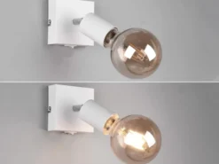 LED Wandstrahler Spot Weiß mit Schalter, Breite 9cm