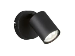 LED Wandstrahler VANO Schwarz mit Schalter, Breite 8cm
