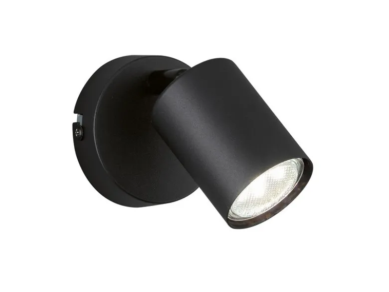 LED Wandstrahler VANO Schwarz mit Schalter, Breite 8cm