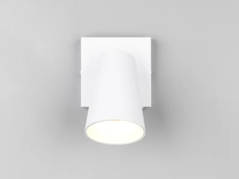 LED Wandstrahler Weiß Gold mit Schalter, Breite 10cm