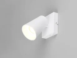 LED Wandstrahler Weiß Gold mit Schalter, Breite 10cm