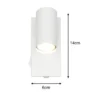 LED Wandstrahler Weiß mit Schalter, Breite 6cm