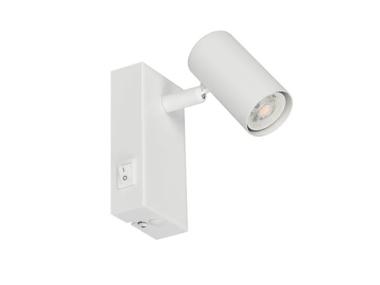 LED Wandstrahler Weiß mit Schalter, Breite 6cm