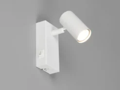 LED Wandstrahler Weiß mit Schalter, Breite 6cm