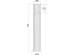 LED Wegeleuchte Aluminium Anthrazit, für Reihenschaltung geeignet, Höhe 100cm