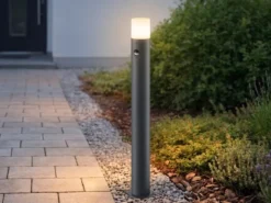 LED Wegeleuchte Anthrazit mit Bewegungsmelder, Höhe 80cm