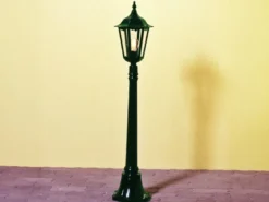 LED Wegeleuchte aus Aluminium Grün antike E27 Gartenlaterne, Höhe 120cm