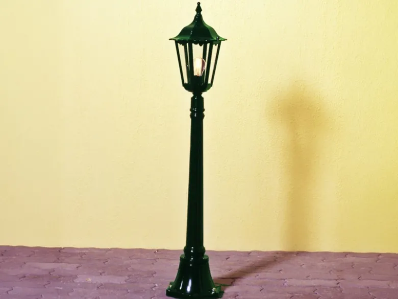 LED Wegeleuchte aus Aluminium Grün antike E27 Gartenlaterne, Höhe 120cm