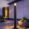 LED Wegeleuchte aus Aluminium Schwarz & Rauchfarbig, Höhe 80cm