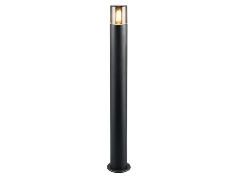 LED Wegeleuchte aus Aluminium Schwarz & Rauchfarbig, Höhe 80cm