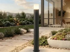 LED Wegeleuchte aus Aluminium in Anthrazit E27, Höhe 80cm