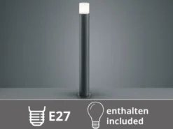 LED Wegeleuchte aus Aluminium in Anthrazit E27, Höhe 80cm