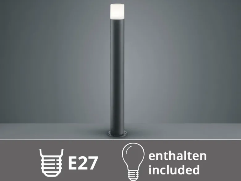 LED Wegeleuchte aus Aluminium in Anthrazit E27, Höhe 80cm