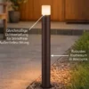LED Wegeleuchte aus Aluminium in Rostoptik E27, Höhe 80cm