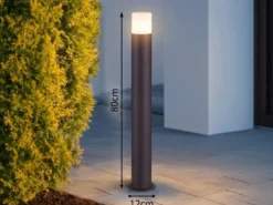 LED Wegeleuchte aus Aluminium in Rostoptik E27, Höhe 80cm