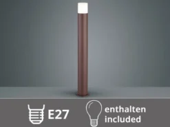 LED Wegeleuchte aus Aluminium in Rostoptik E27, Höhe 80cm