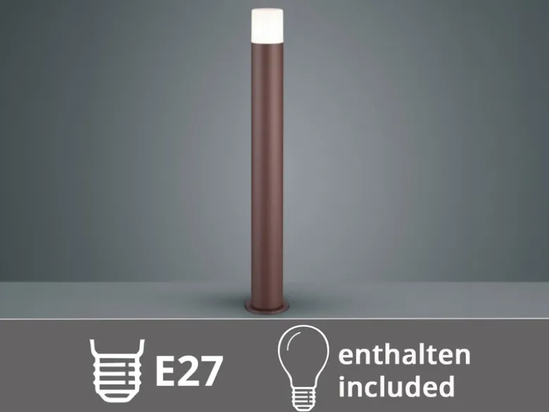 LED Wegeleuchte aus Aluminium in Rostoptik E27, Höhe 80cm