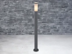 LED Wegeleuchte aus Edelstahl in Anthrazit & Opal, Höhe 110cm