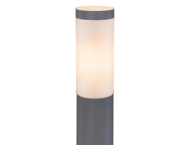 LED Wegeleuchte aus Edelstahl in Anthrazit & Opal, Höhe 110cm