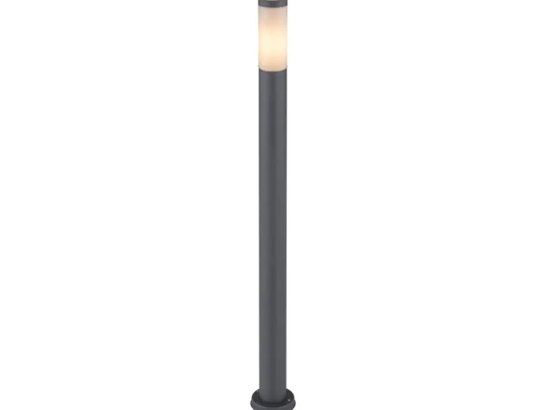 LED Wegeleuchte aus Edelstahl in Anthrazit & Opal, Höhe 110cm